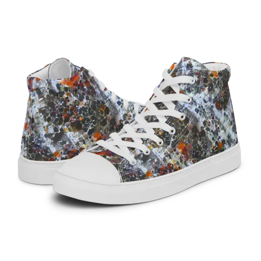 Shattered Alchemy on a Men's High Top Canvas Shoes