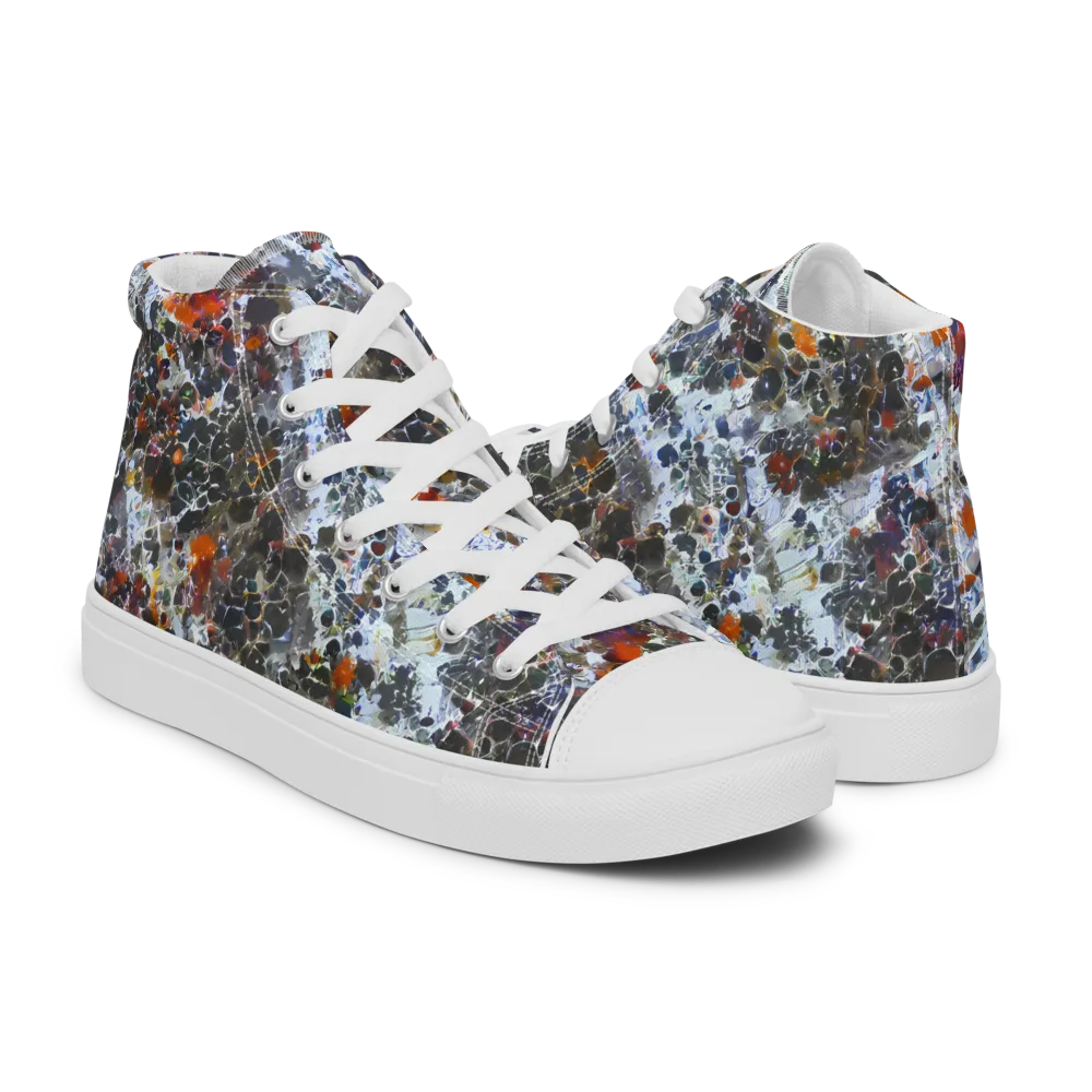 Shattered Alchemy on Men's High Top Canvas Shoes — Right