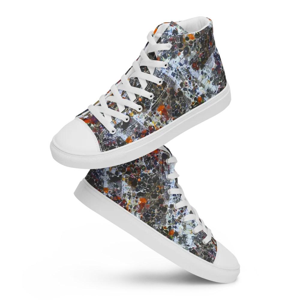 Shattered Alchemy on Men's High Top Canvas Shoes — Front