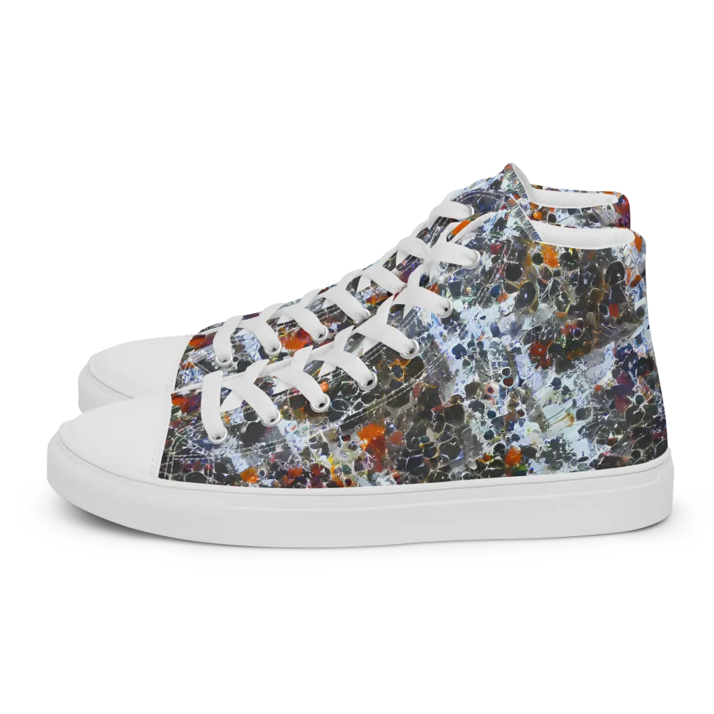 Shattered Alchemy on Women's High Top Canvas Shoes — Left