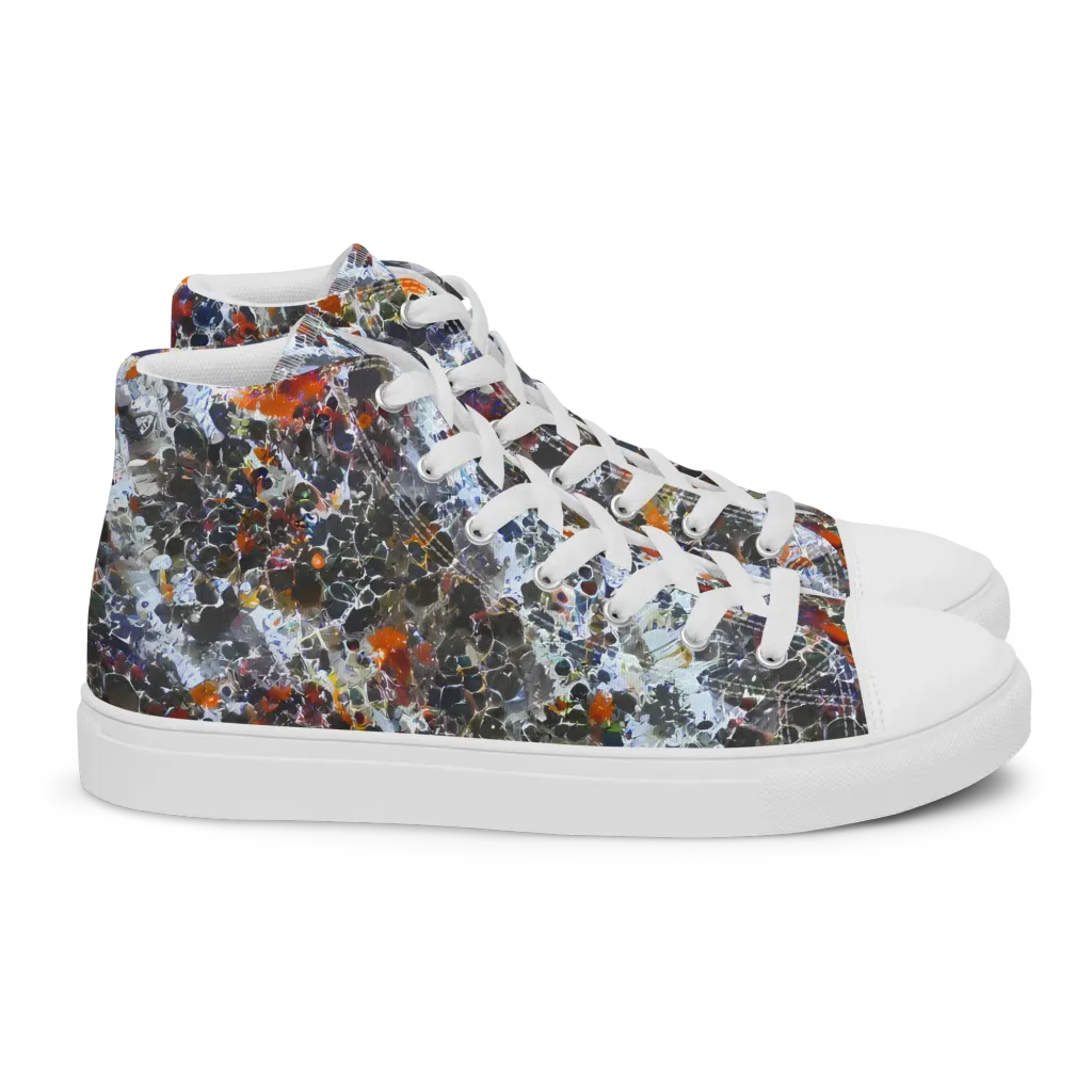 Shattered Alchemy on Women's High Top Canvas Shoes — Right