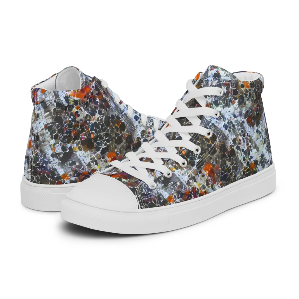 Shattered Alchemy on Women's High Top Canvas Shoes — Left