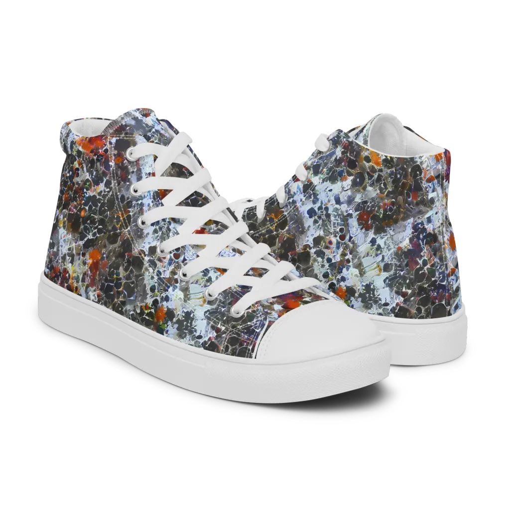 Shattered Alchemy on Women's High Top Canvas Shoes — Right