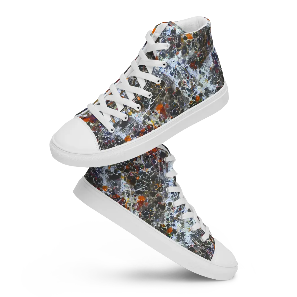 Shattered Alchemy on Women's High Top Canvas Shoes — Front