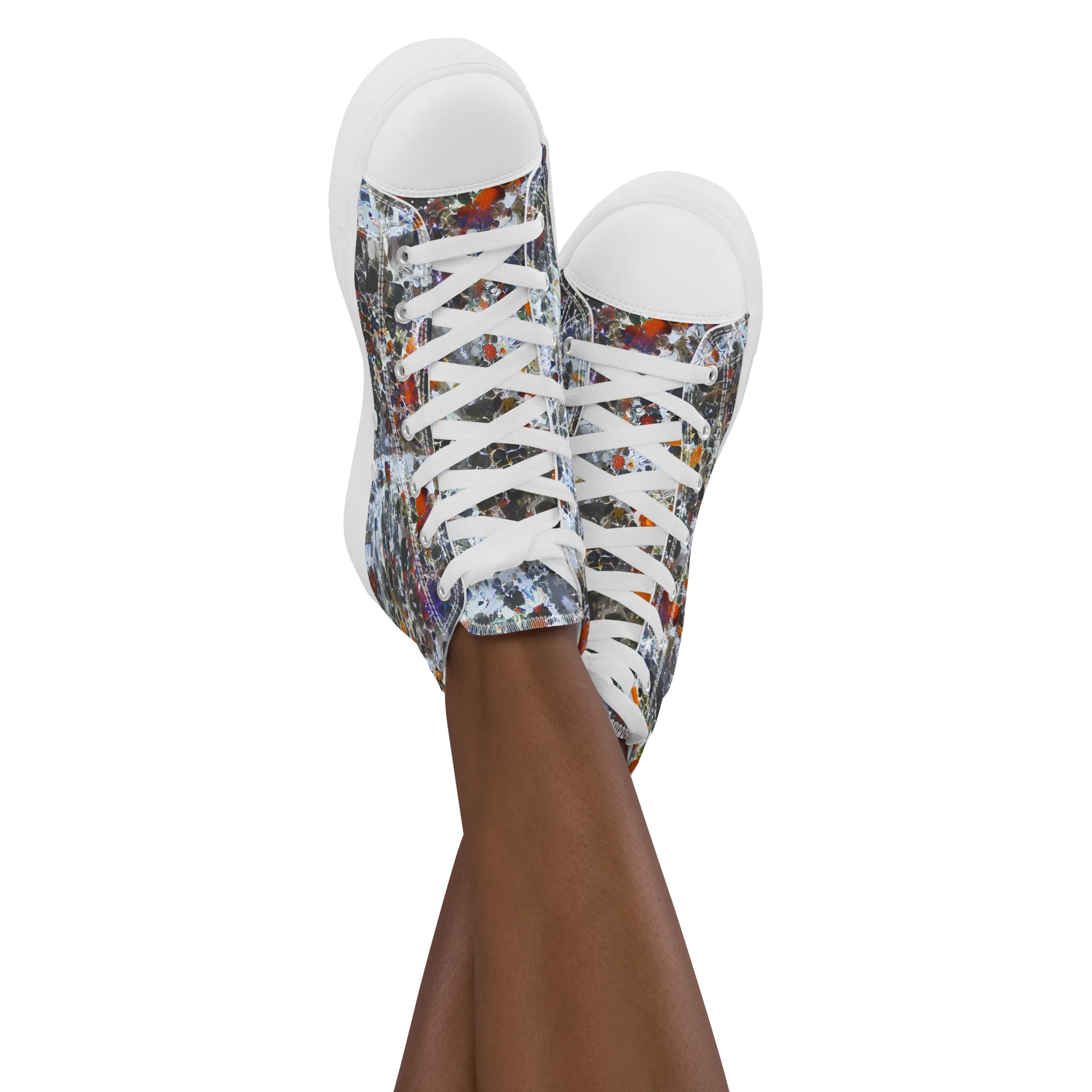 Shattered Alchemy on Women's High Top Canvas Shoes — Front