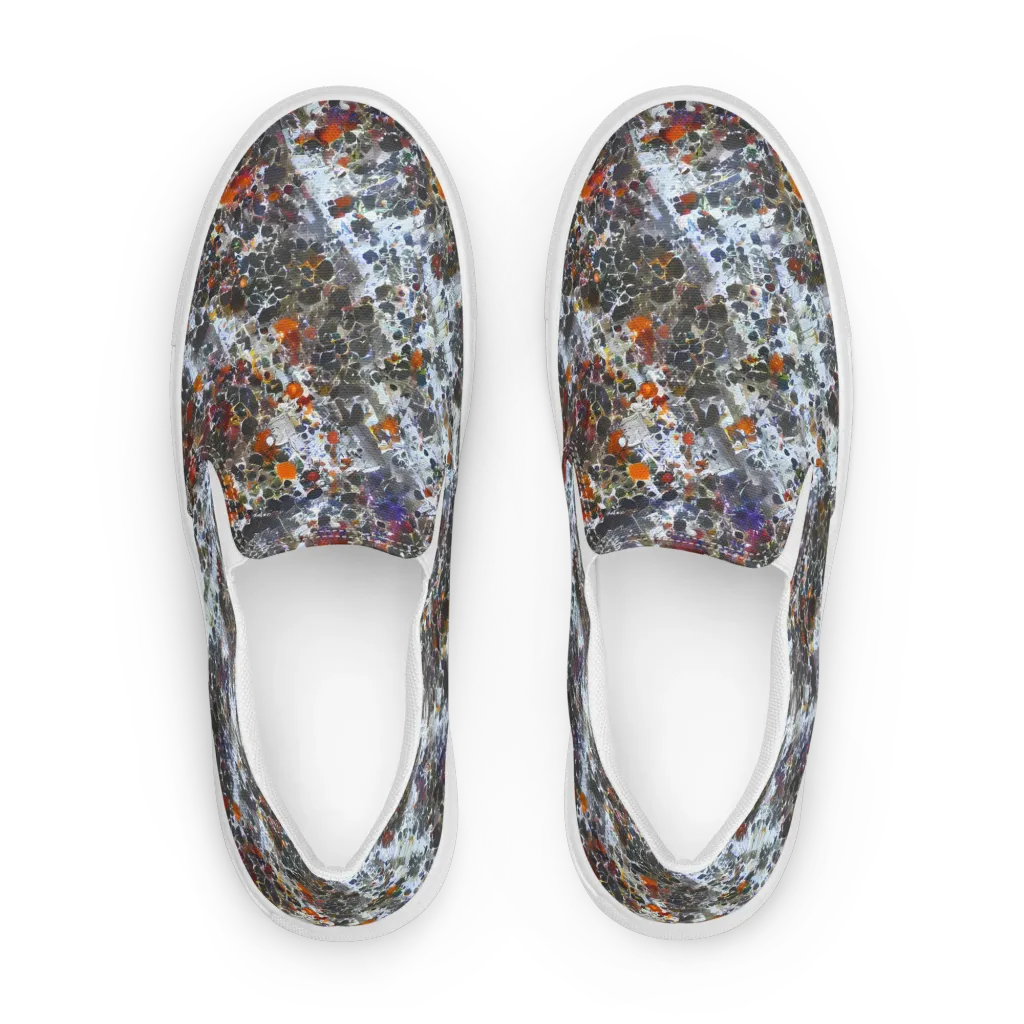Shattered Alchemy on Men's Slip-On Canvas Shoes — Front