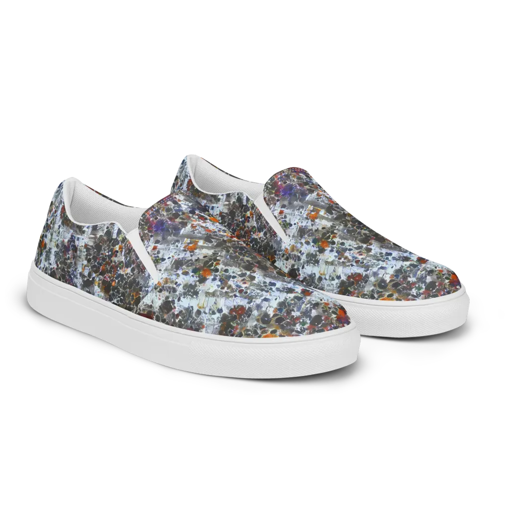 Shattered Alchemy on Men's Slip-On Canvas Shoes — Right Front