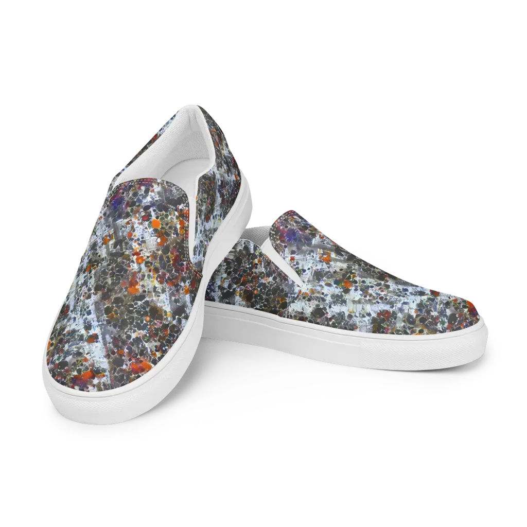 Shattered Alchemy on Men's Slip-On Canvas Shoes — Left Front
