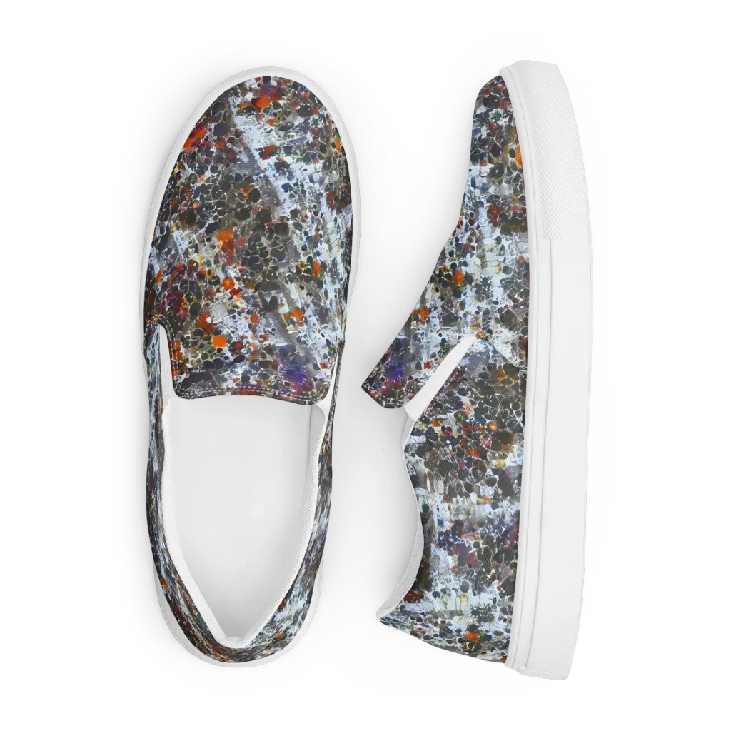 Shattered Alchemy on Men's Slip-On Canvas Shoes — Front