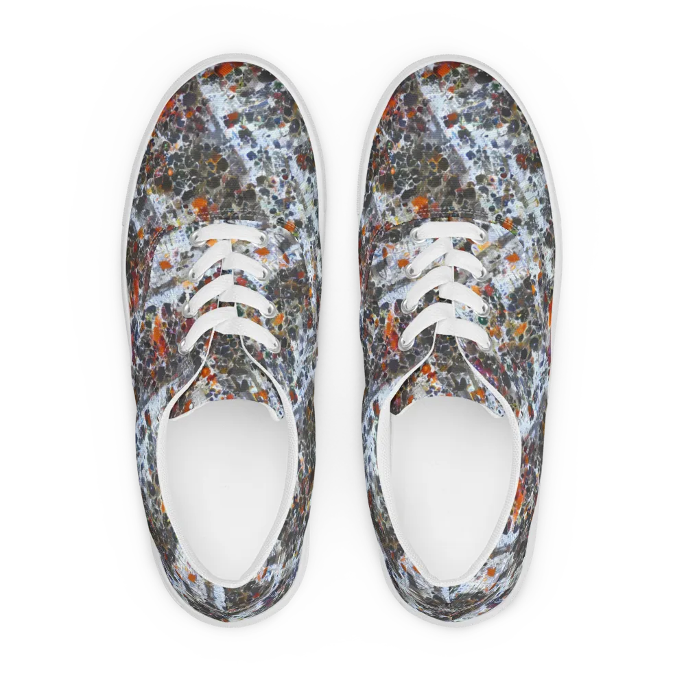 Shattered Alchemy on Men's Lace-Up Canvas Shoes — Front