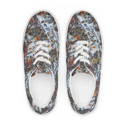 Shattered Alchemy on a Men's Lace-Up Canvas Shoes