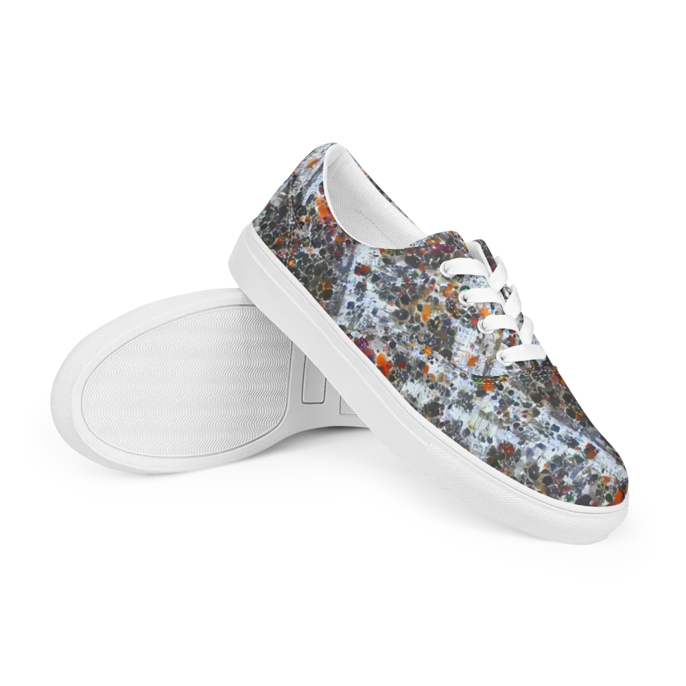 Shattered Alchemy on Men's Lace-Up Canvas Shoes — Right Front