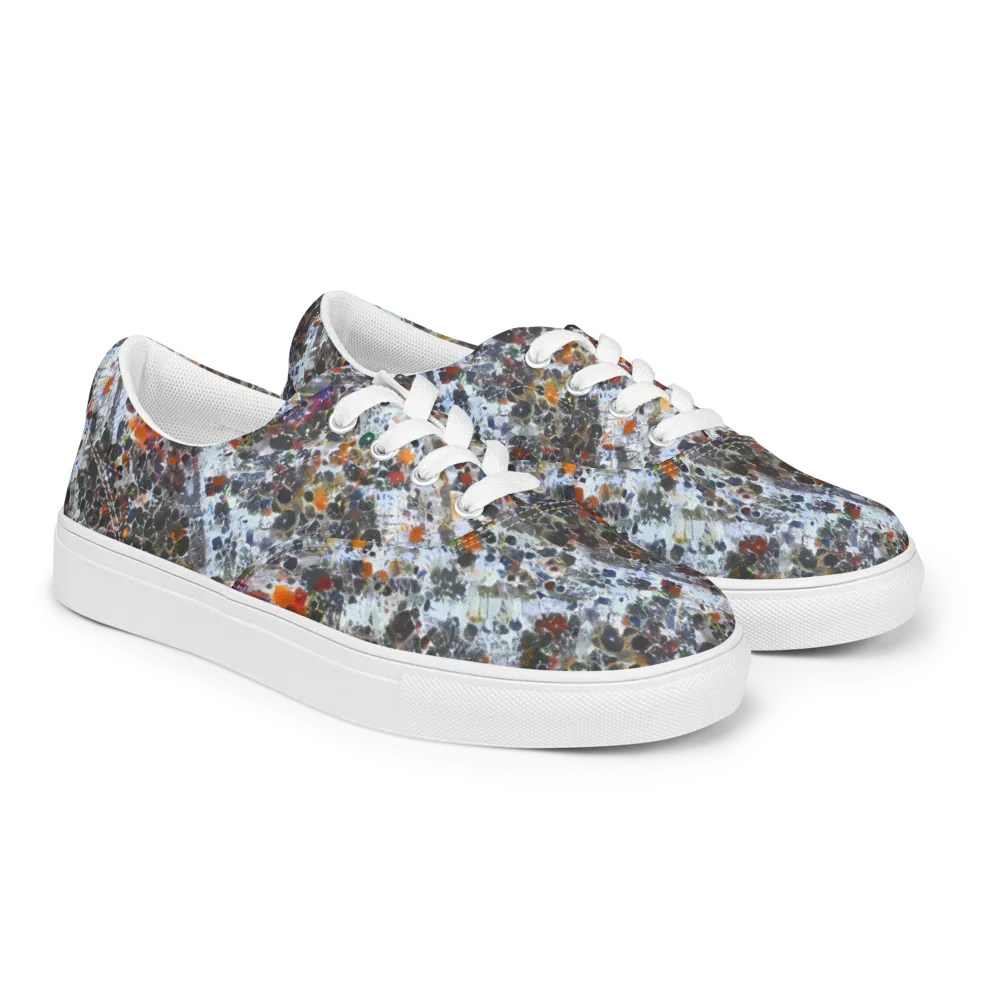 Shattered Alchemy on Men's Lace-Up Canvas Shoes — Right Front