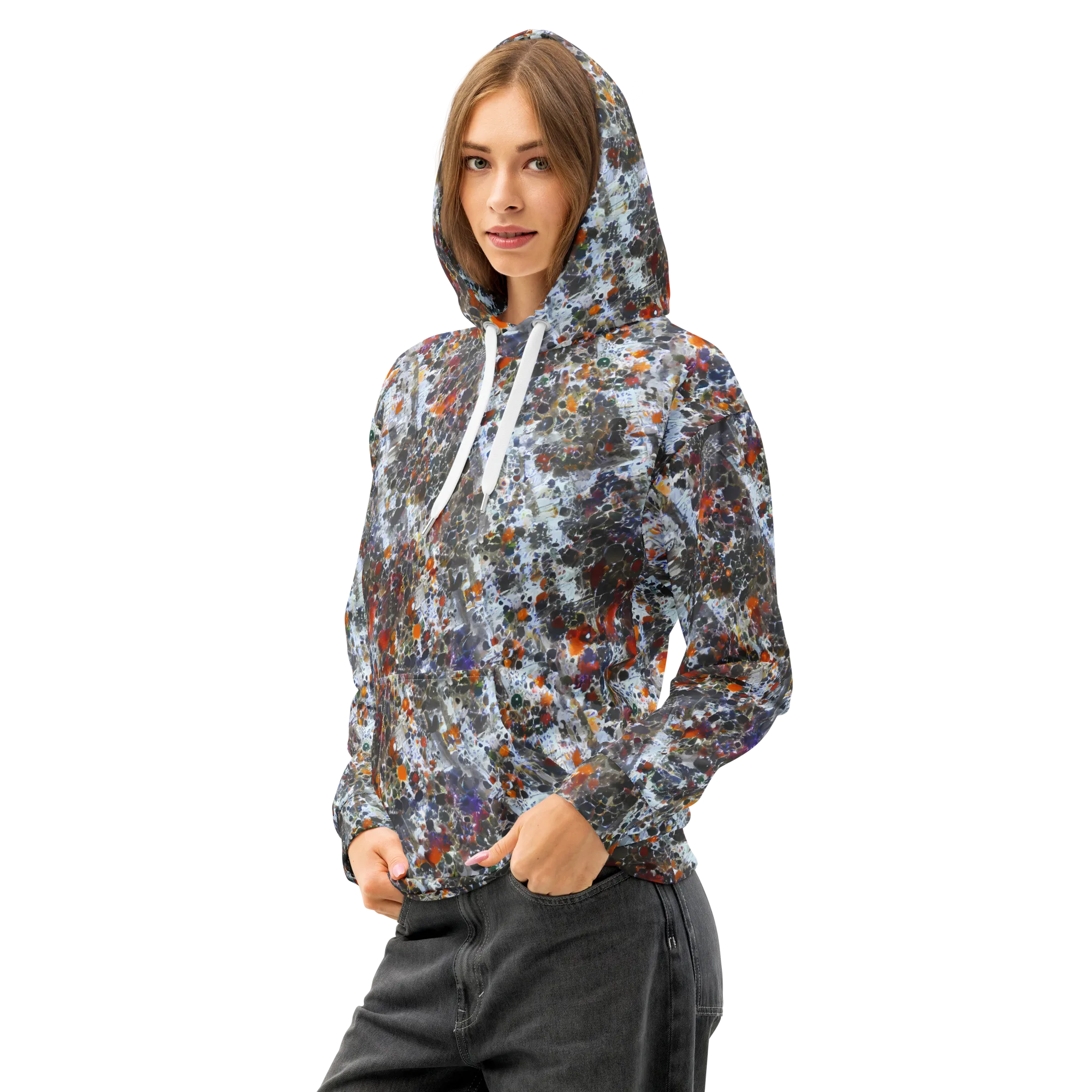 Shattered Alchemy on Cotton Hoodie — Left Front
