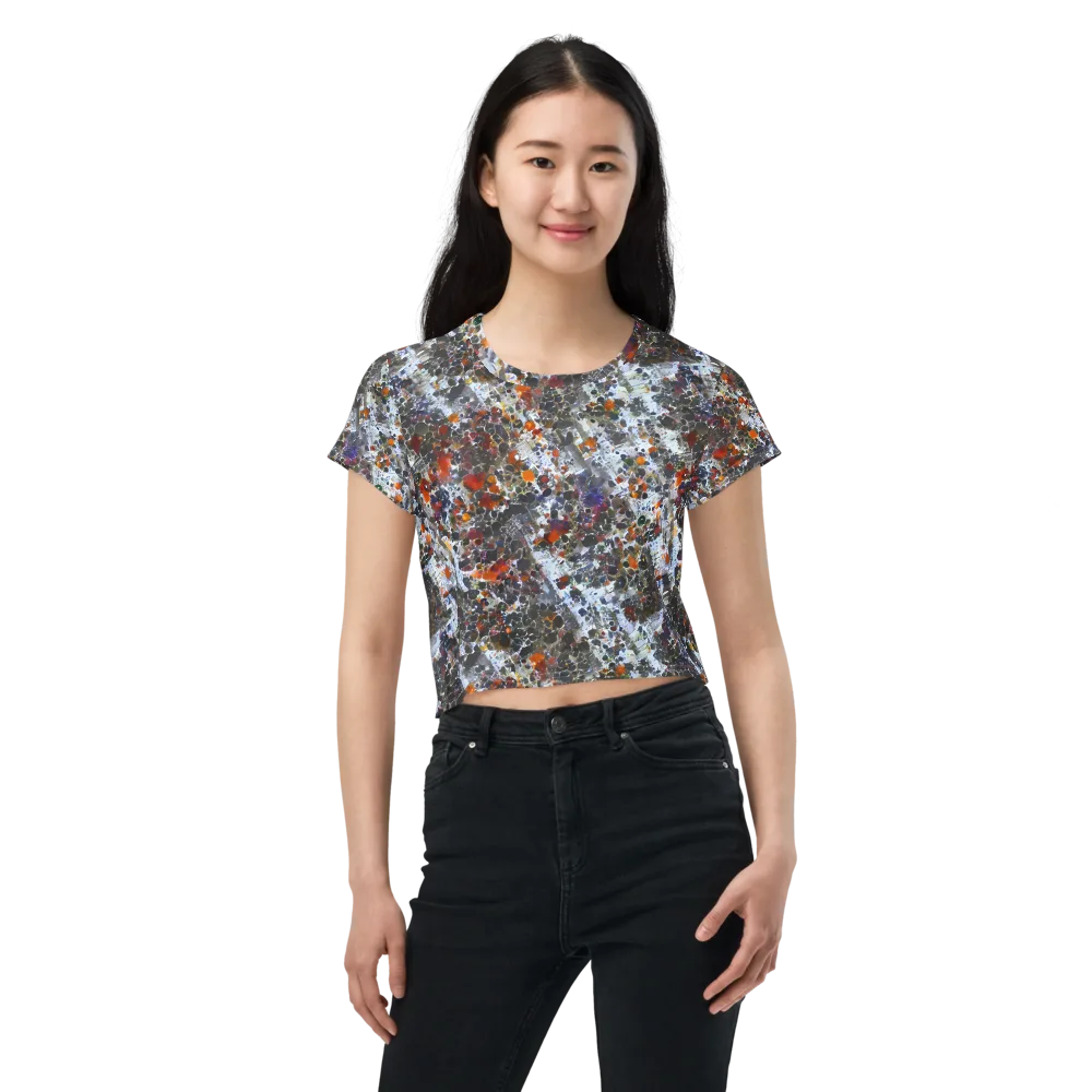 Shattered Alchemy on Crop Tee — Front