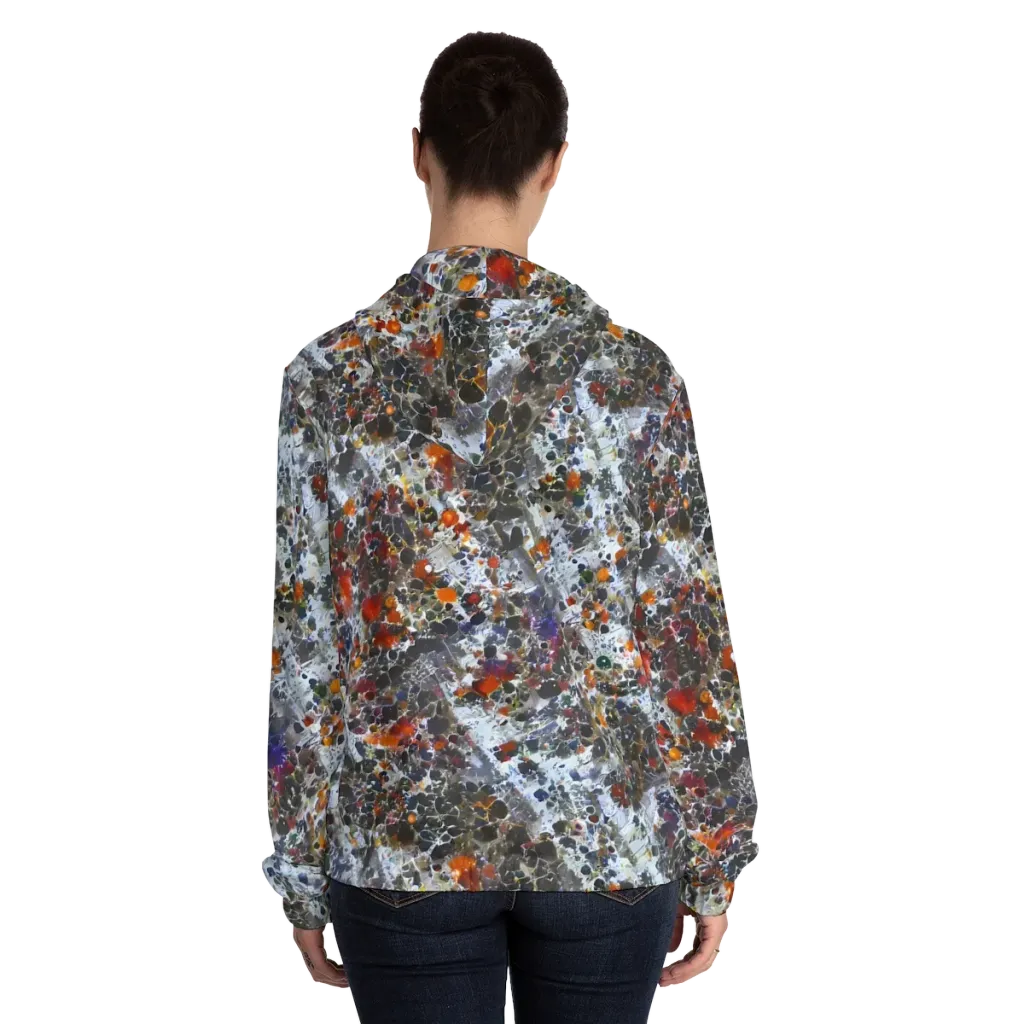 Shattered Alchemy on Women's Full-Zip Hoodie — Back On Person