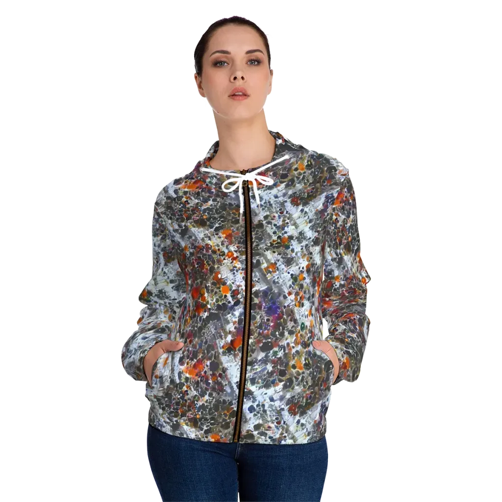 Shattered Alchemy on Women's Full-Zip Hoodie — Front On Person