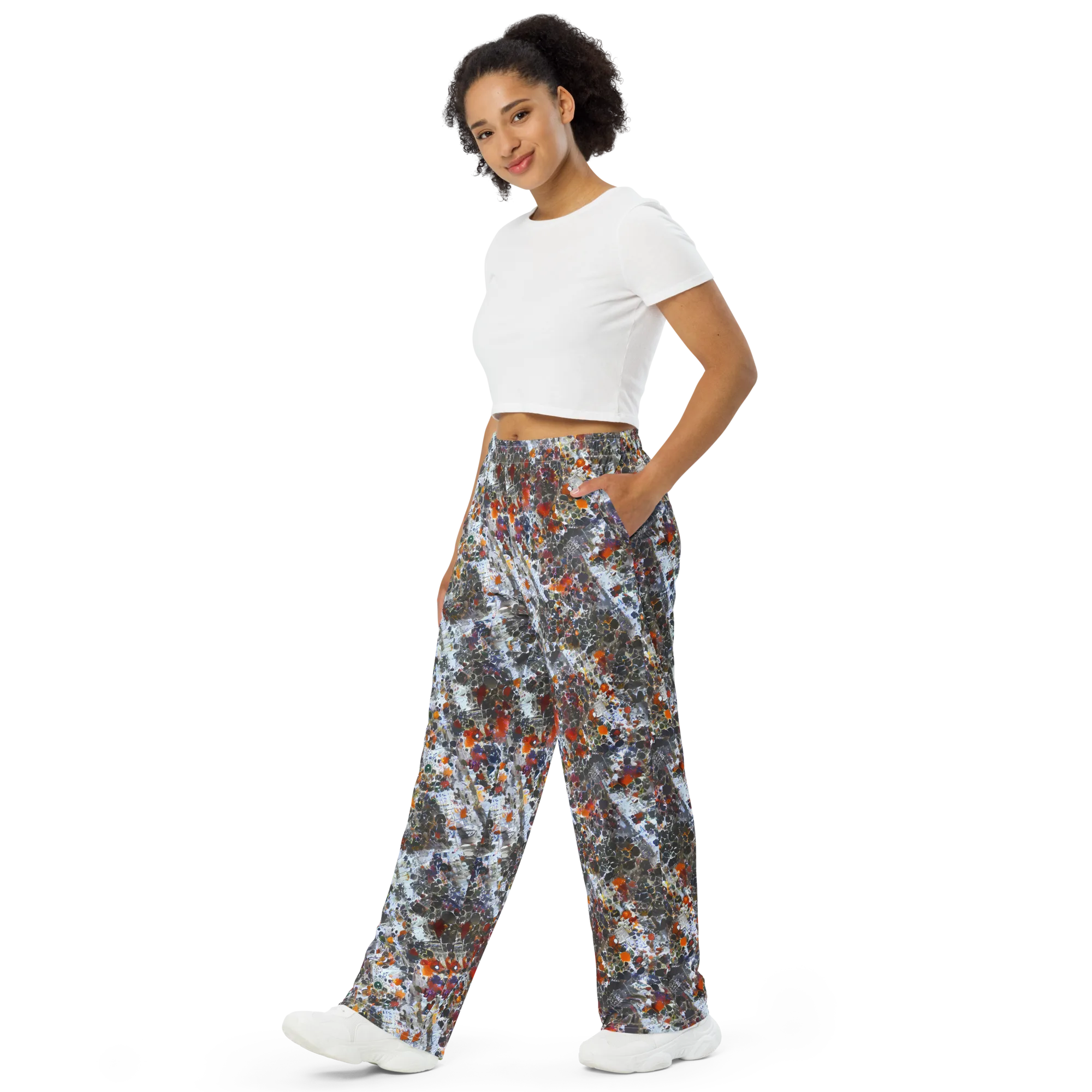 Shattered Alchemy on Wide-Leg Pants — Left Front