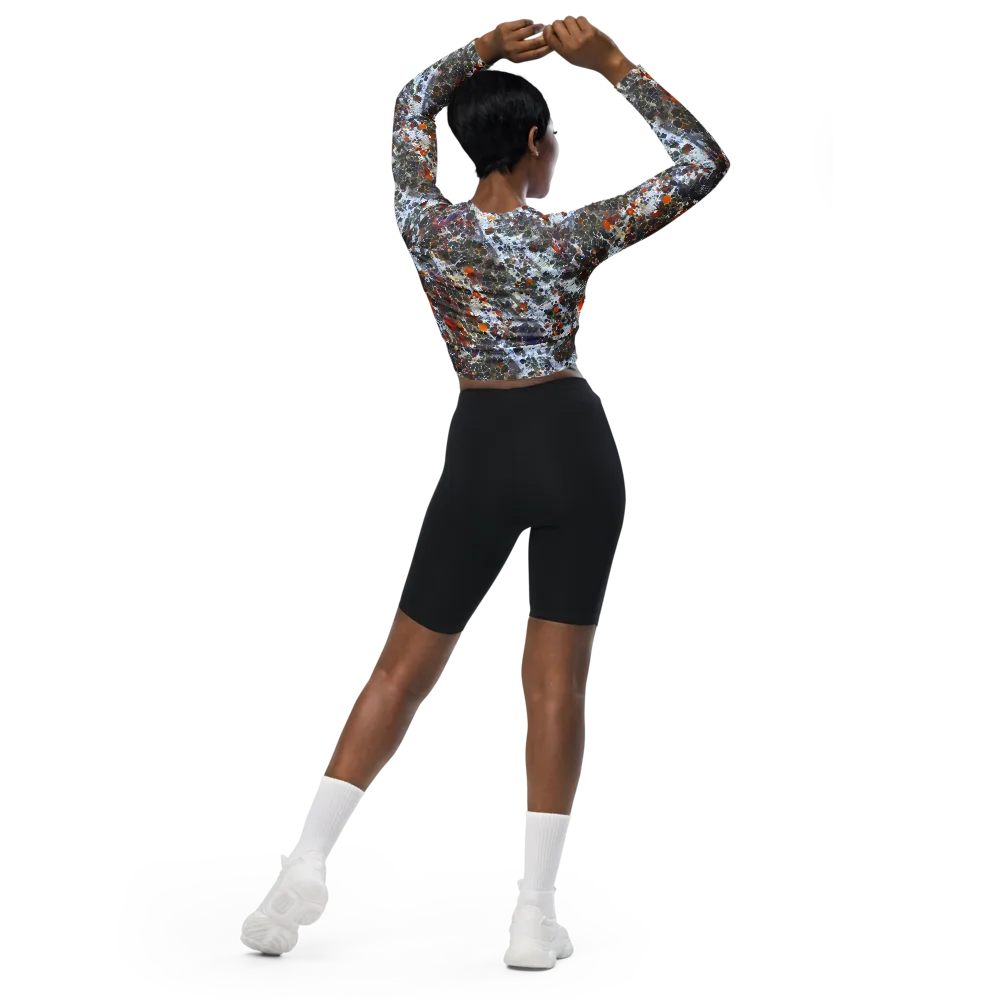 Shattered Alchemy on Long Sleeve Crop Top — Back