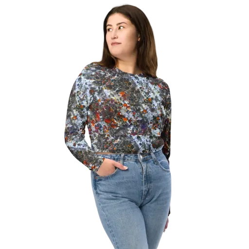 Shattered Alchemy on a Long Sleeve Crop Top