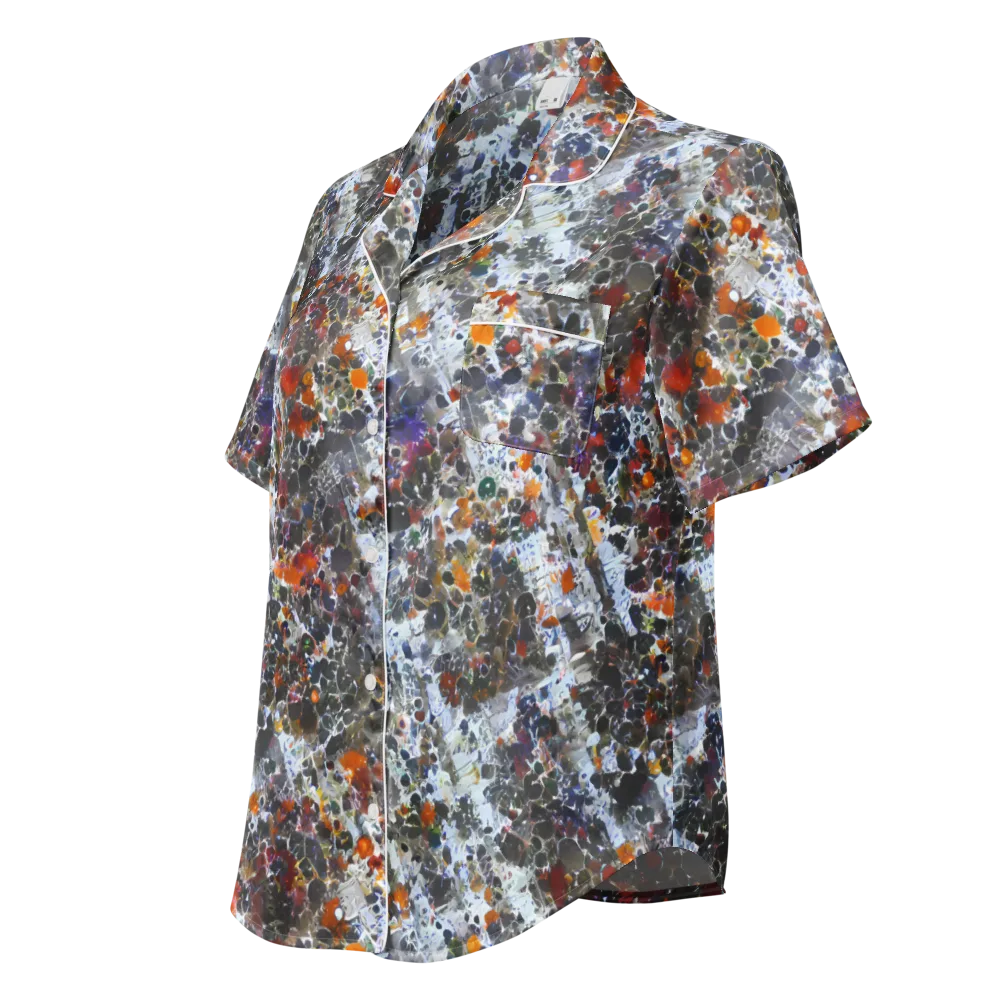 Shattered Alchemy on Women's Short Sleeve Pajama Top — Left Front