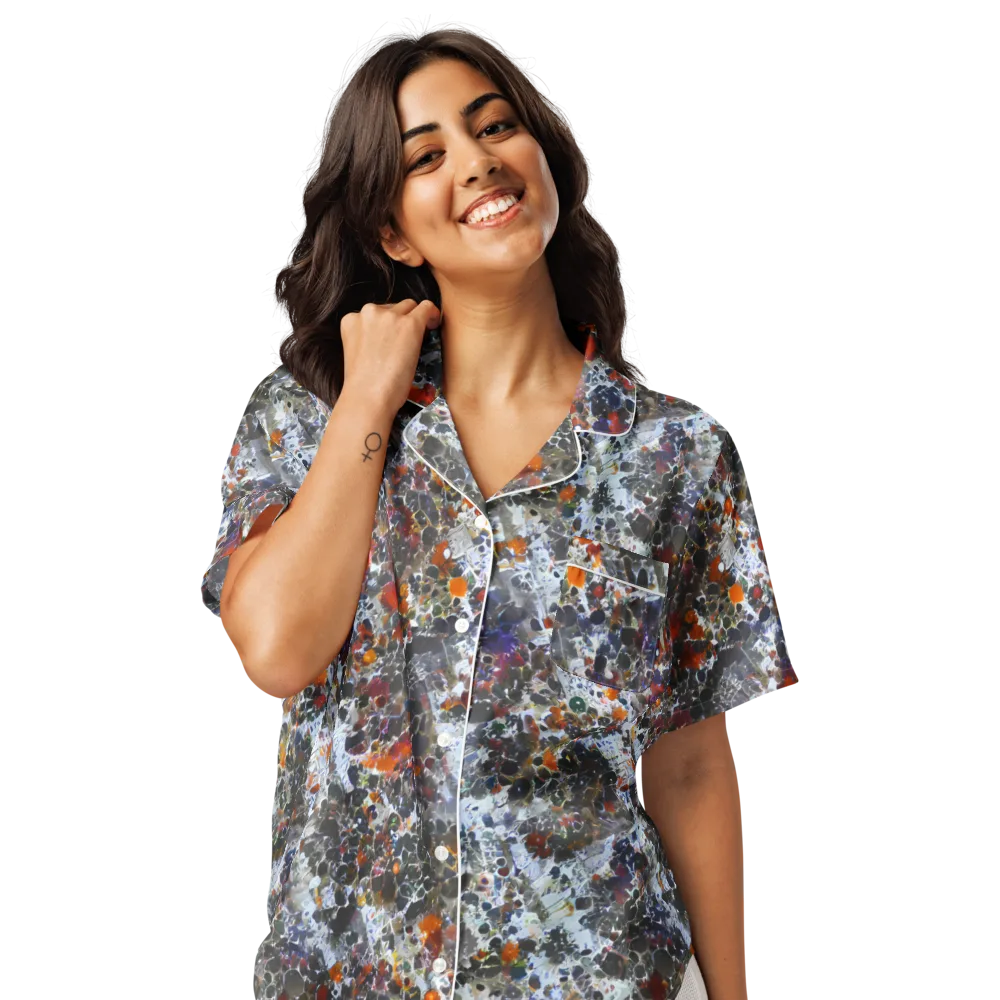 Shattered Alchemy on Women's Short Sleeve Pajama Top — Front