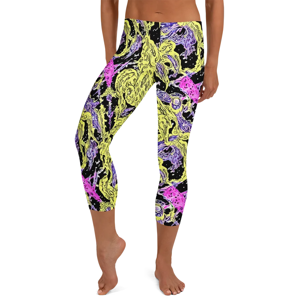 Acid Etching on Capri Leggings — Front