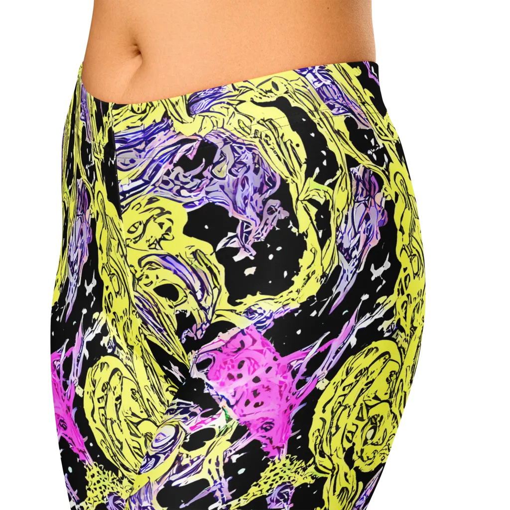 Acid Etching on Capri Leggings — Zoomed-in