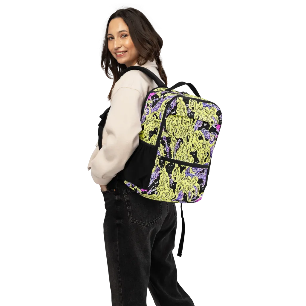 Acid Etching on Utility Backpack — Back