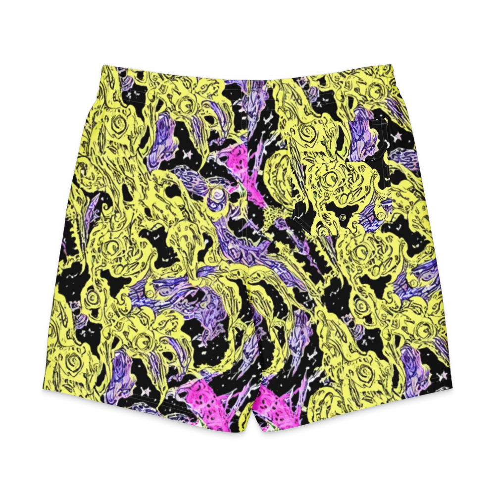Acid Etching on Men's Board Shorts — Back