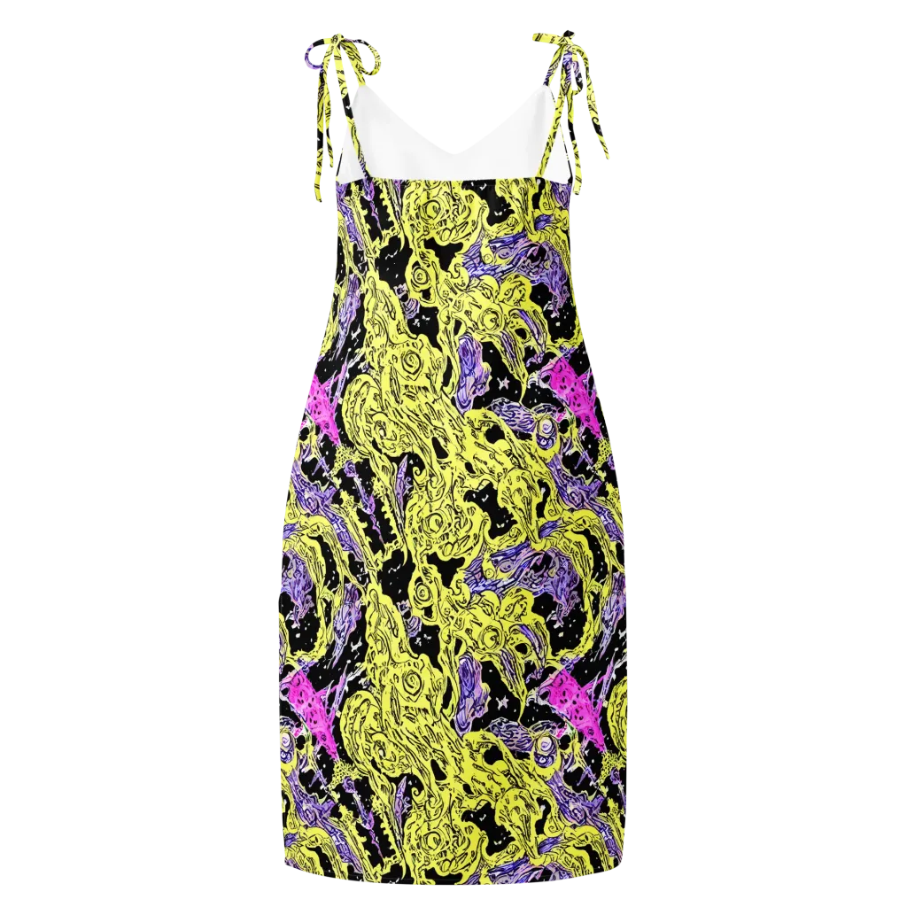 Acid Etching on Slip Dress — Back