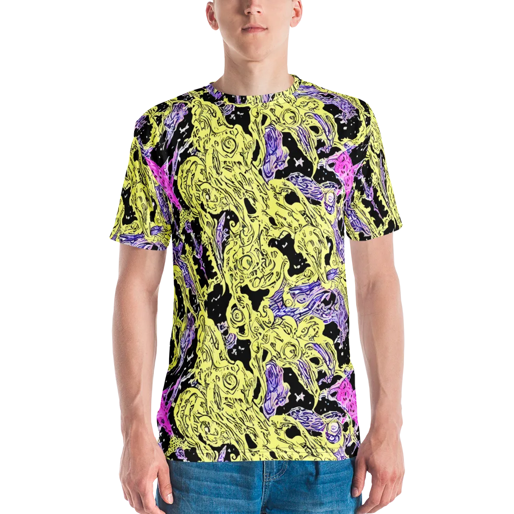 Acid Etching on Men's Crew Neck T-Shirt — Front