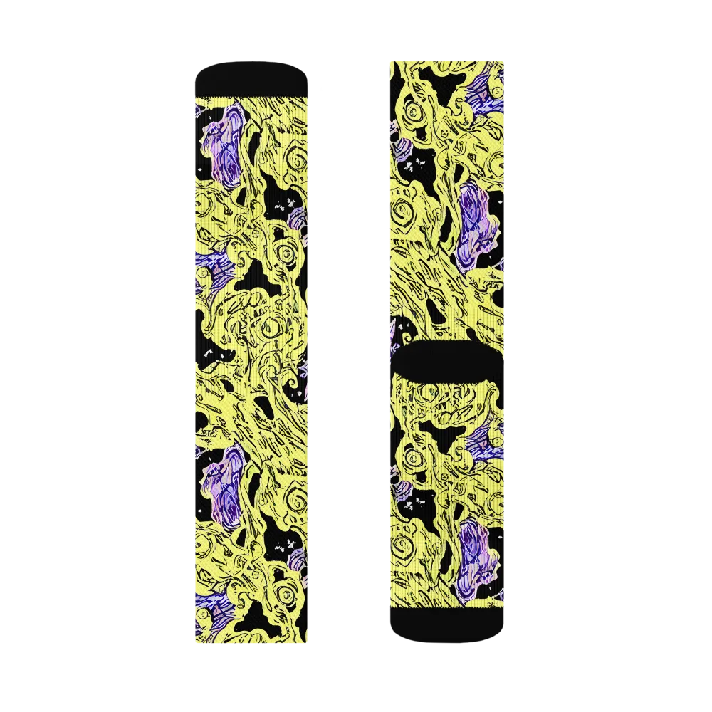 Acid Etching on Socks — Left Sock