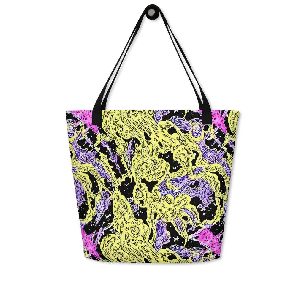 Acid Etching on Large Tote Bag W/ Pocket — Front