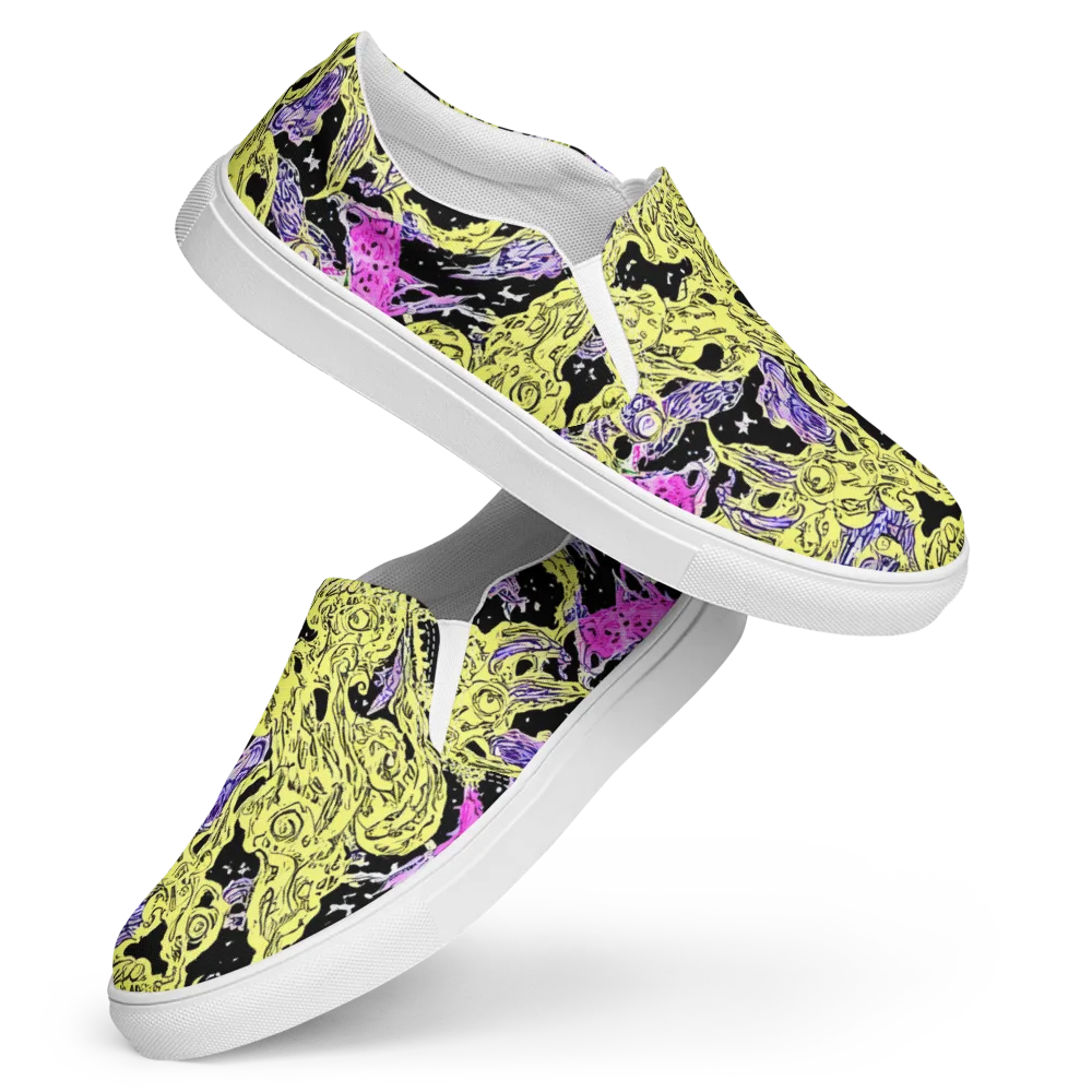 Acid Etching on Women's Slip-On Canvas Shoes — Front