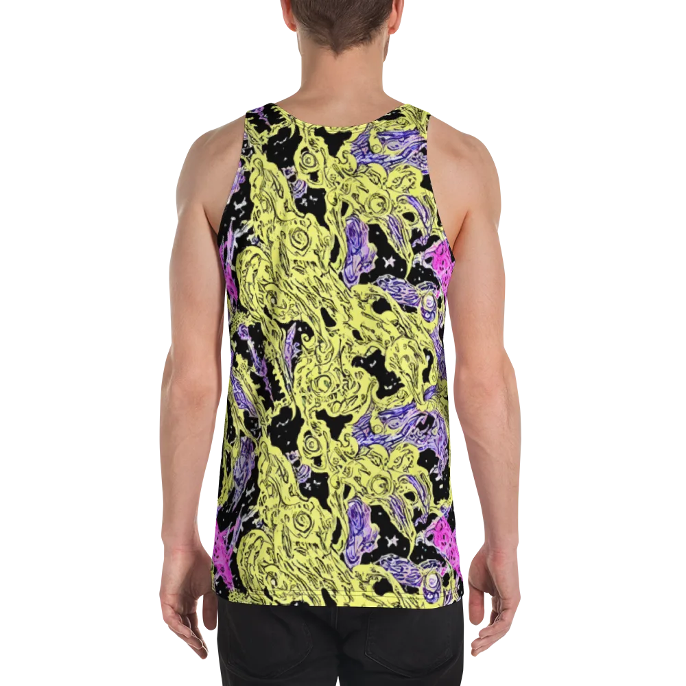Acid Etching on Men's Tank Top — Back