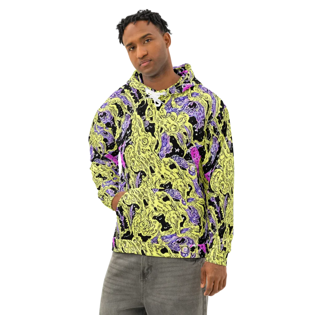 Acid Etching on Cotton Hoodie — Left Front