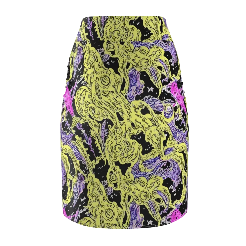 Acid Etching on Pencil Skirt — Back
