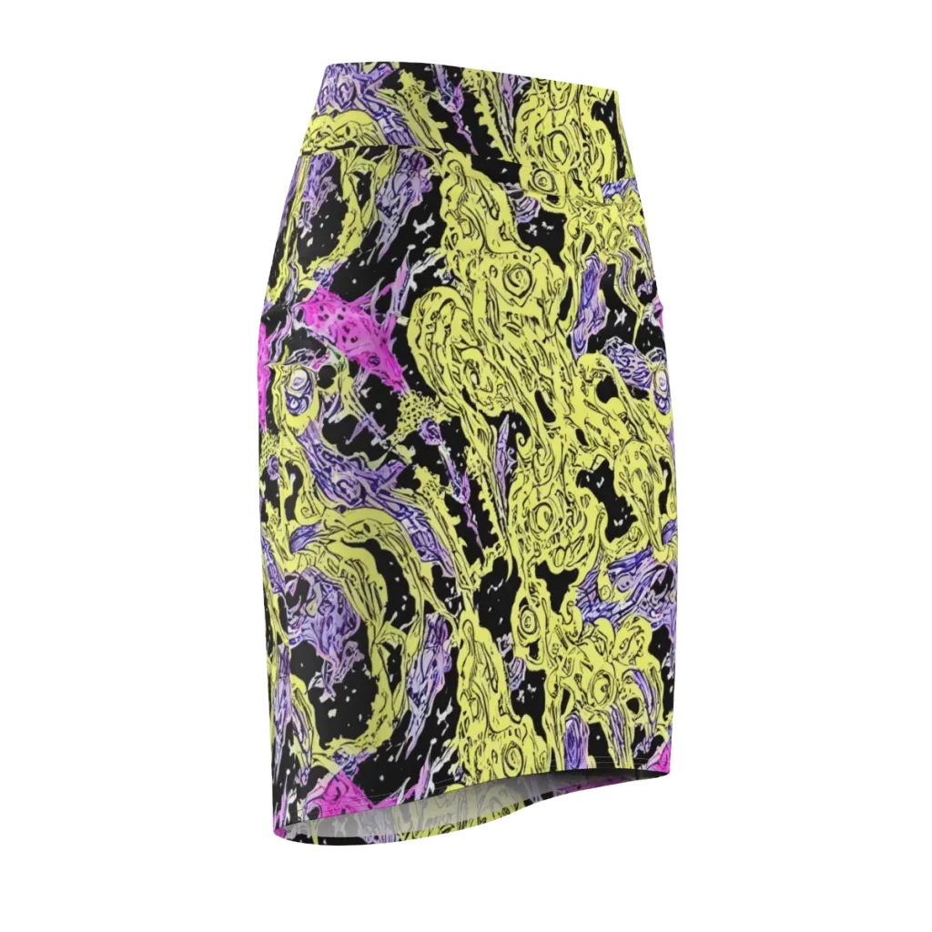 Acid Etching on Pencil Skirt — Front Side