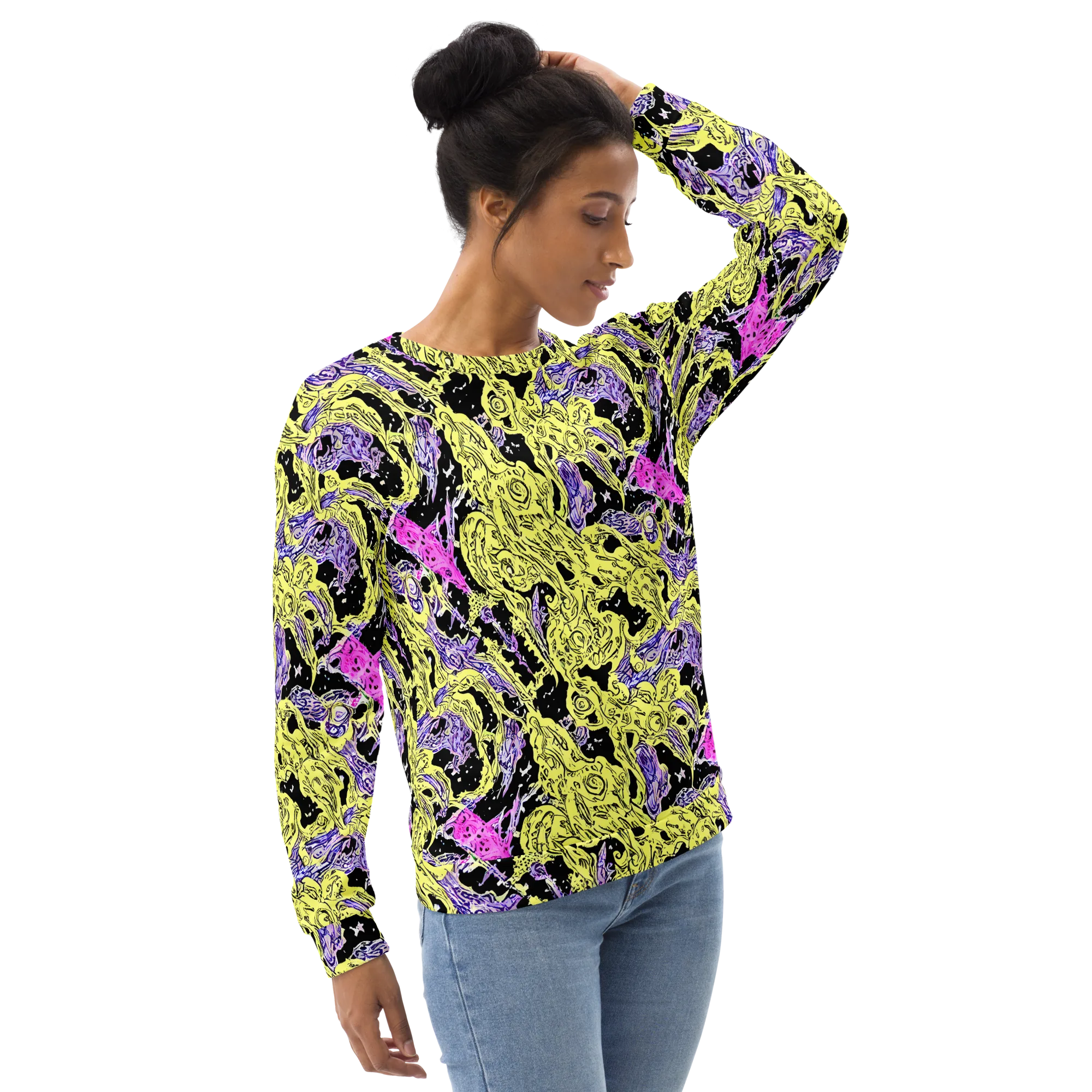 Acid Etching on Sweatshirt — Right Front