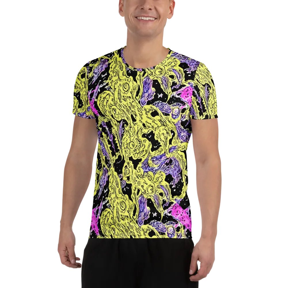 Acid Etching on Men's Athletic T-Shirt — Front