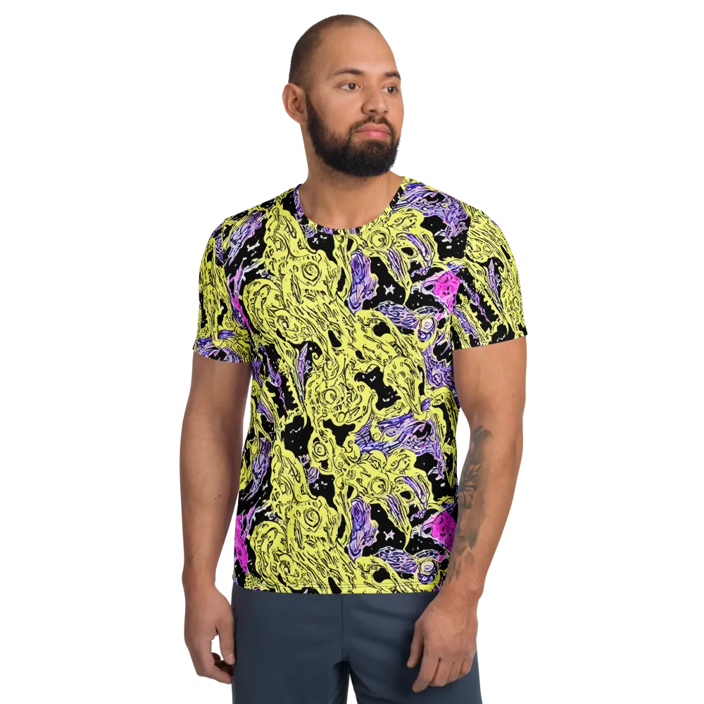 Acid Etching on Men's Athletic T-Shirt — Front