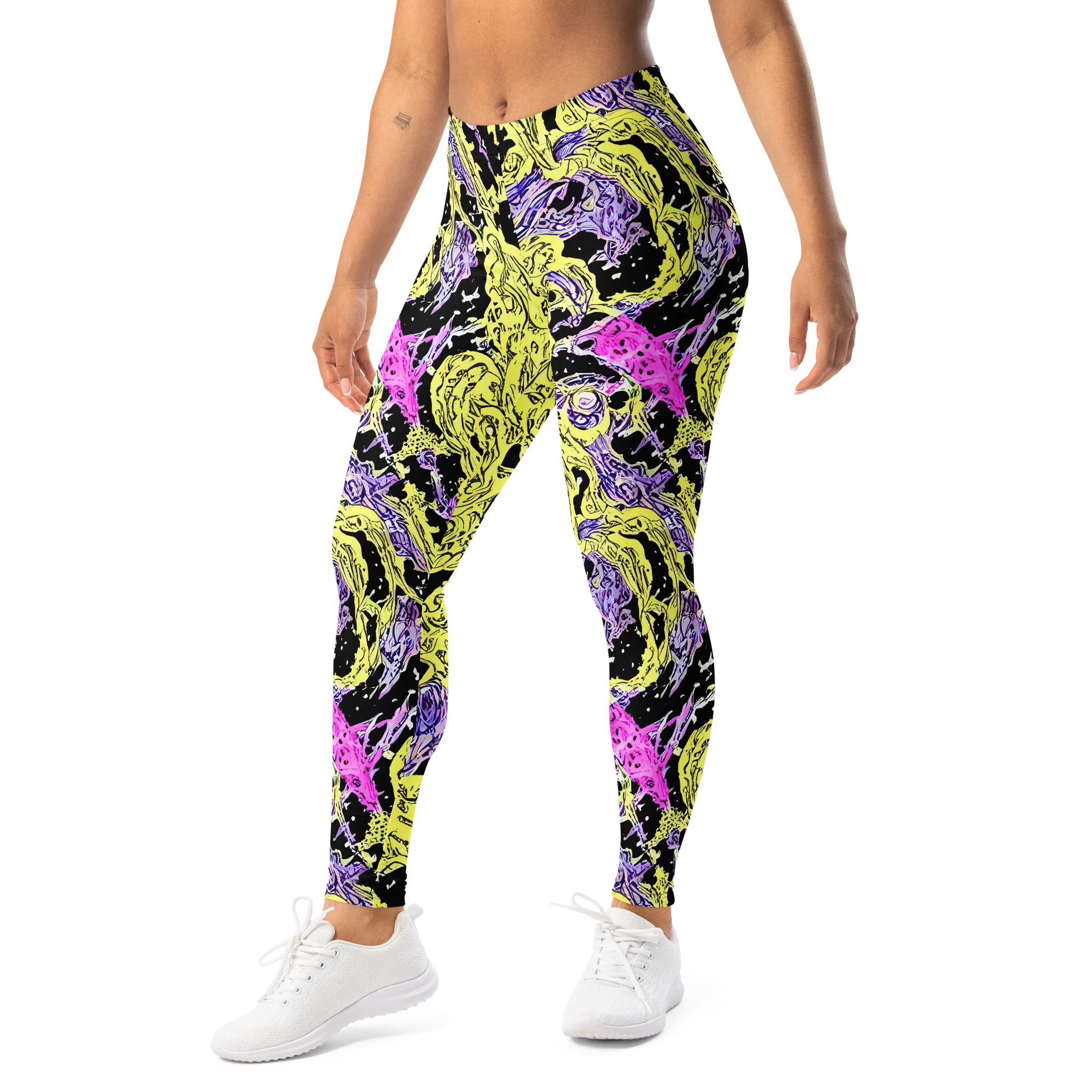 Acid Etching on Leggings — Left Front