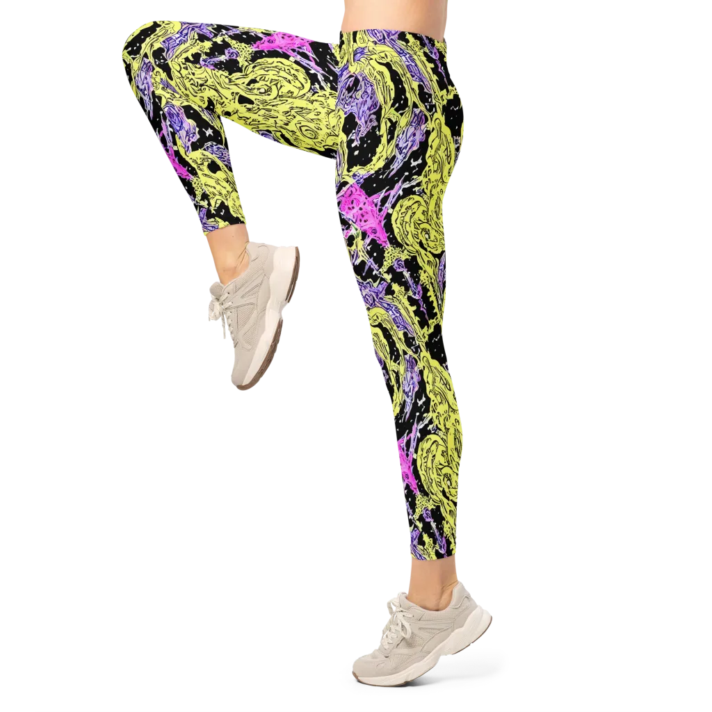 Acid Etching on Leggings — Left