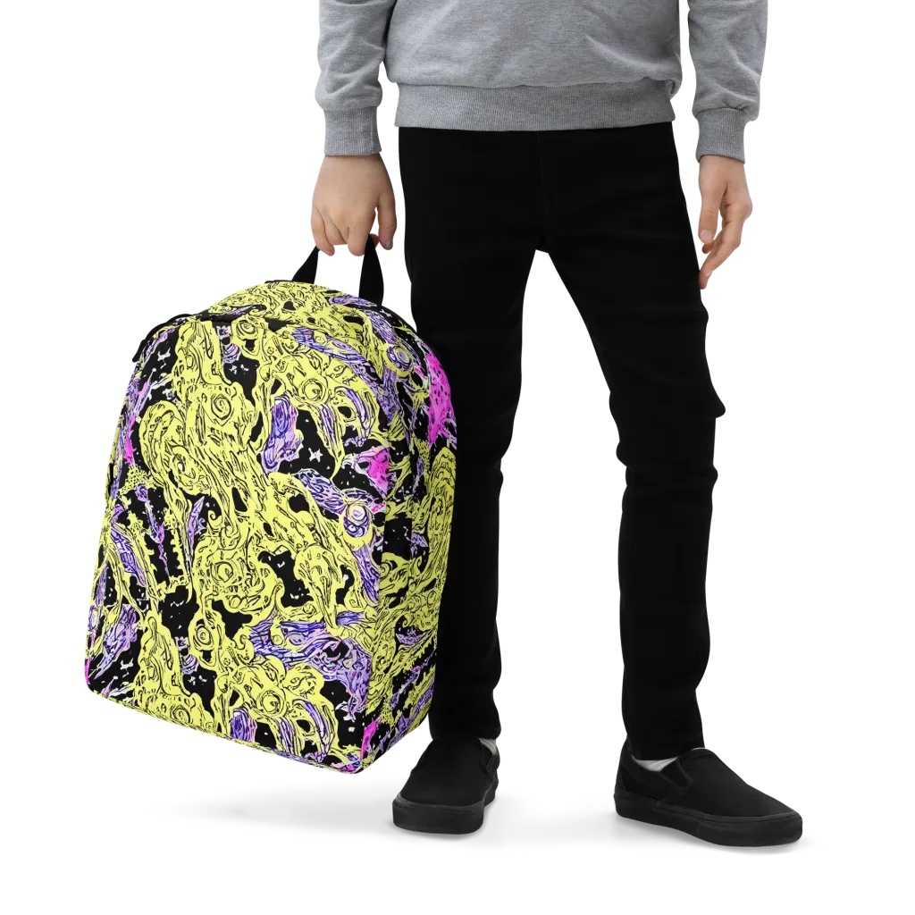 Acid Etching on Minimalist Backpack — Zoomed-in