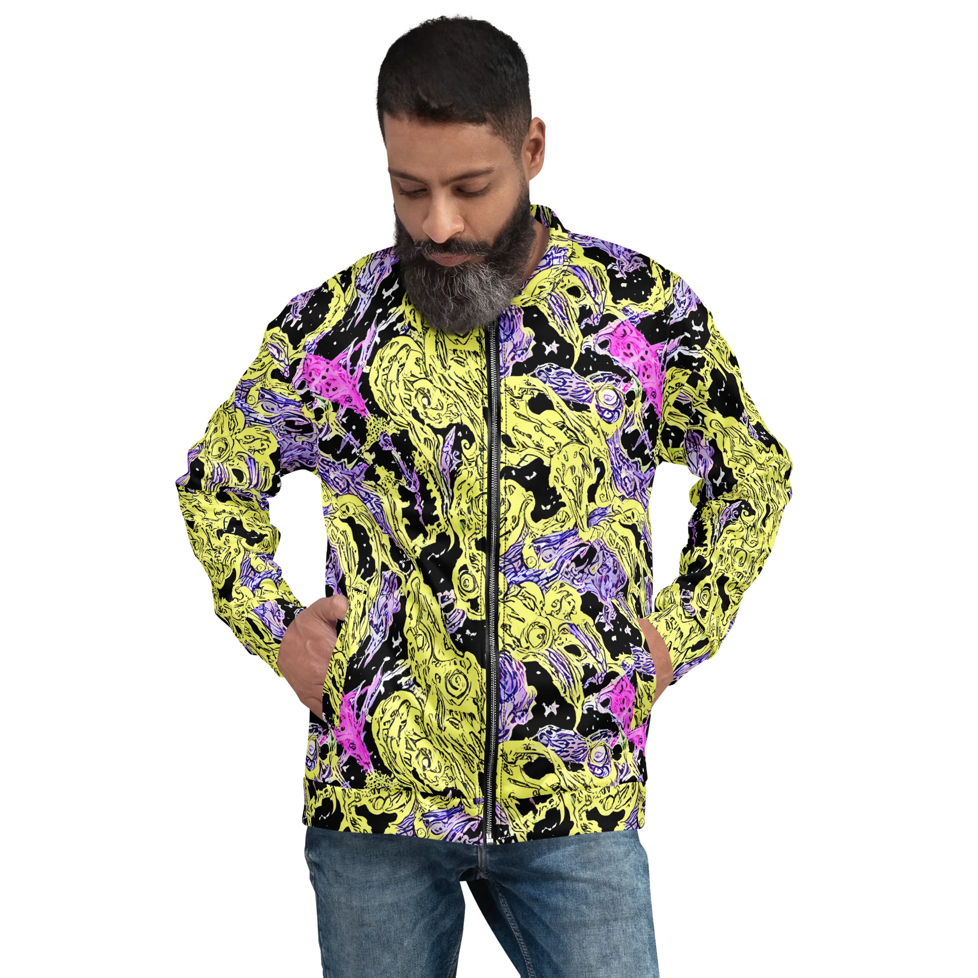 Acid Etching on Bomber Jacket — Front