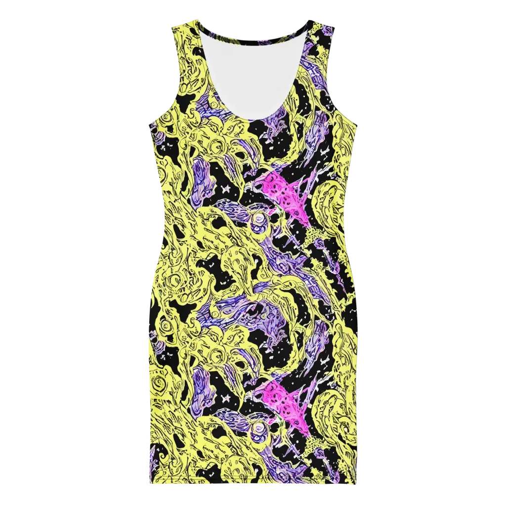 Acid Etching on Bodycon Dress — Front
