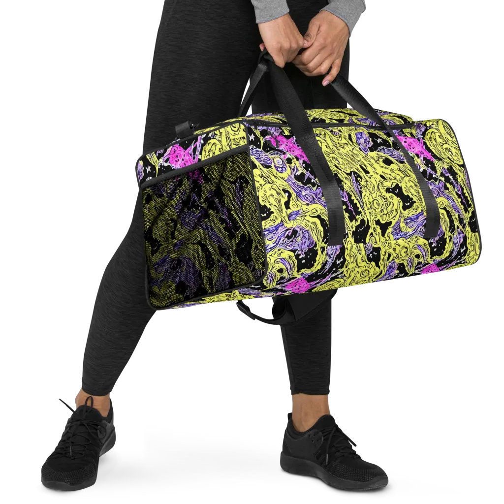 Acid Etching on Duffle Bag — Right Front