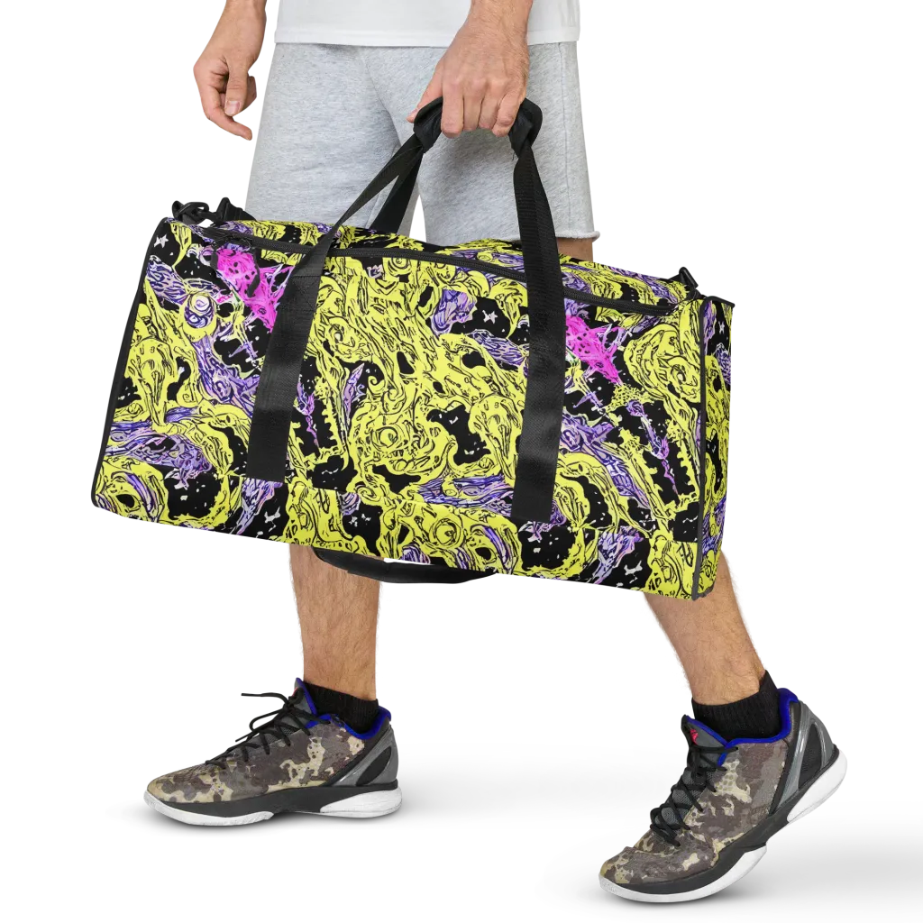 Acid Etching on Duffle Bag — Front