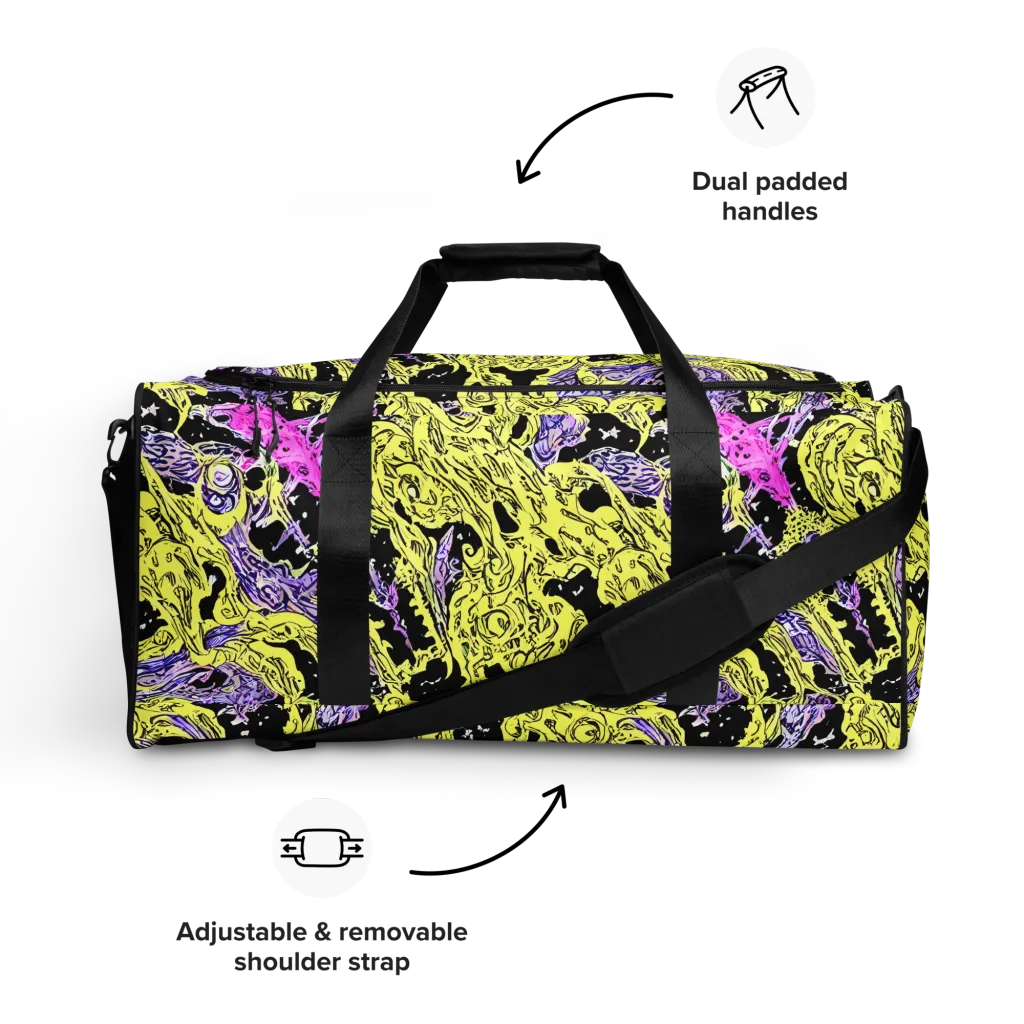 Acid Etching on Duffle Bag — Front